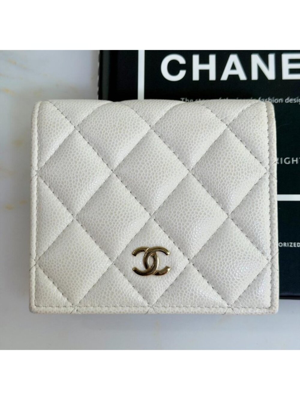 Chanel Quilted Caviar Leather Bifold Wallet - Picture 1 of 16